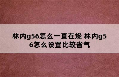 林内g56怎么一直在烧 林内g56怎么设置比较省气